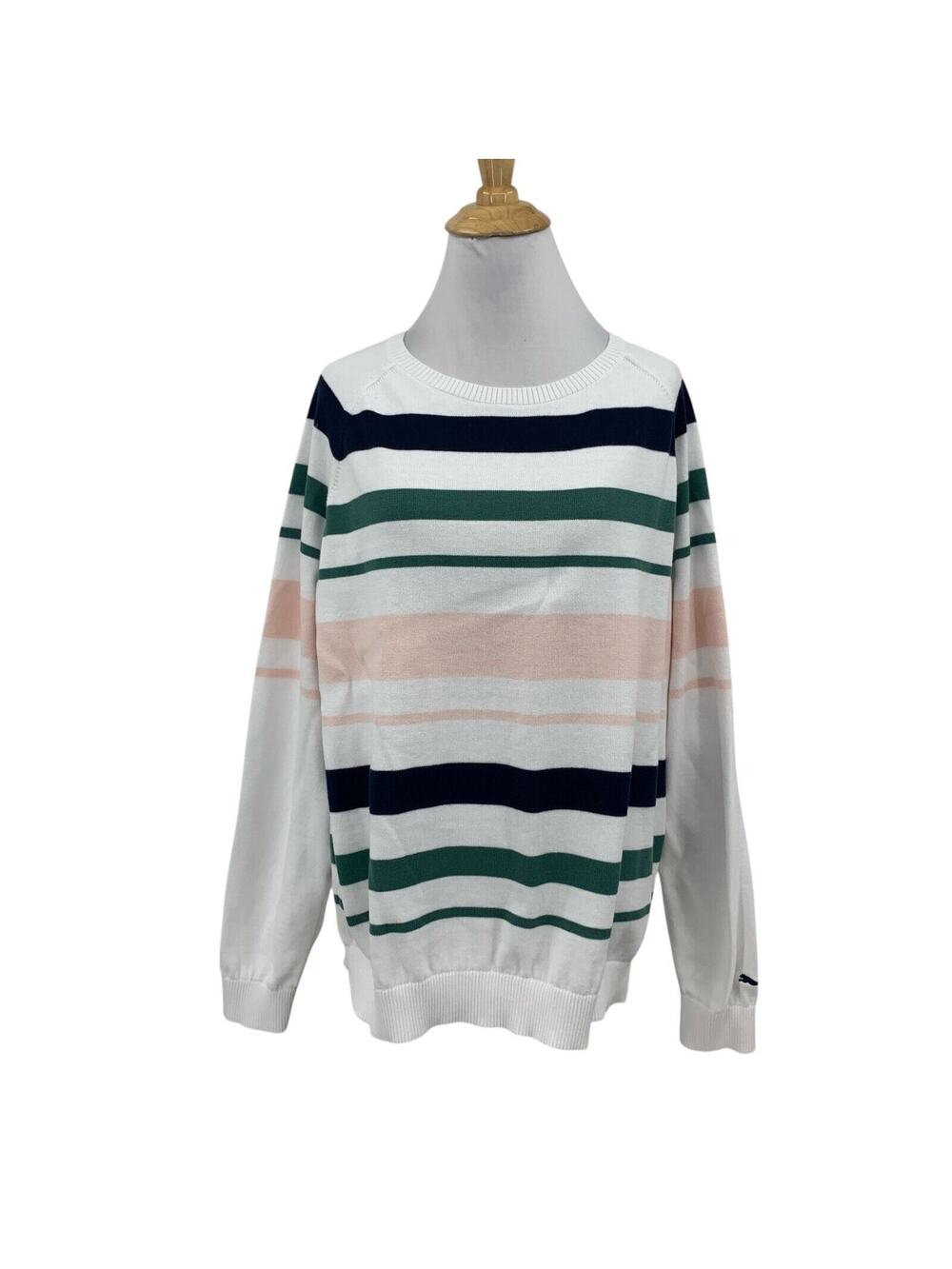 Puma Sweater Womens XL Extra Large Multi Striped Crew Neck Pullover Long Sleeve